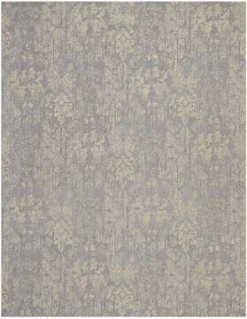 Nourison Vintage Lux Blue Rectangle 8x10 ft Polyester Carpet 143365