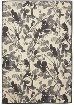 Nourison Vintage Lux Grey Rectangle 4x6 ft Polyester Carpet 143371