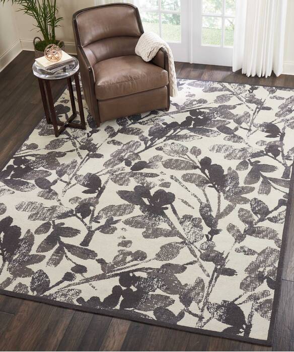 Nourison Vintage Lux Grey 80 X 100 Area Rug 805-143373 Image 3