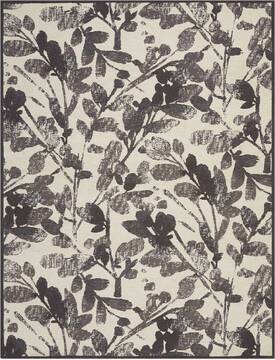 Nourison Vintage Lux Grey Rectangle 8x10 ft Polyester Carpet 143373