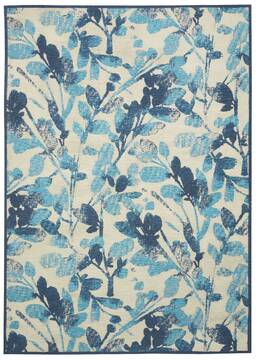 Nourison Vintage Lux Purple Rectangle 5x8 ft Polyester Carpet 143376