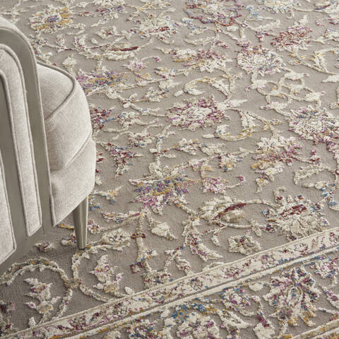 Nourison Vintage Vita Grey 90 X 120 Area Rug 805-143384 Image 4