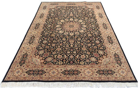 Pak-Persian Black Hand Knotted 61 X 93 Area Rug 700-143406 Image 1