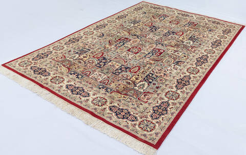 Pak-Persian Red Hand Knotted 60 X 92 Area Rug 700-143407 Image 2