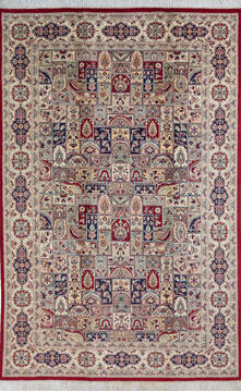 Pak-Persian Red Hand Knotted 6'0" X 9'2"  Area Rug 700-143407