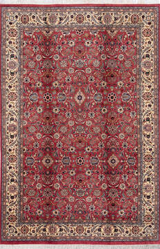 Pak-Persian Red Hand Knotted 5'6" X 8'3"  Area Rug 700-143409