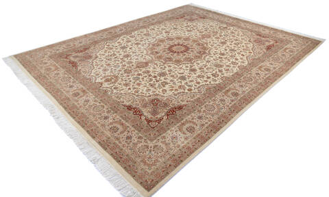Pak-Persian Beige Hand Knotted 82 X 106 Area Rug 700-143411 Image 2