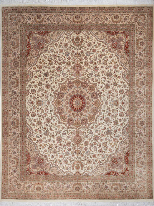 Pak-Persian Beige Hand Knotted 82 X 106 Area Rug 700-143411 Image 0