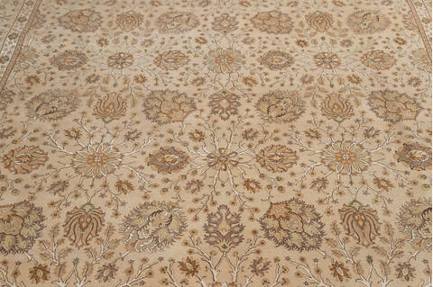 Pak-Persian Beige Hand Knotted 81 X 100 Area Rug 700-143412 Image 3