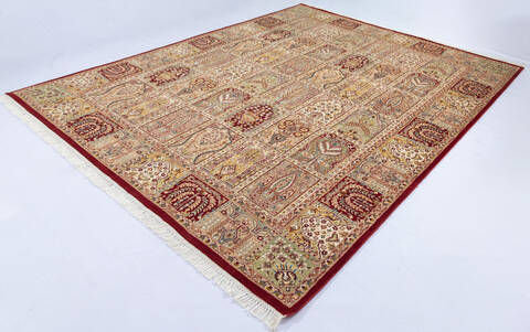 Pak-Persian Red Hand Knotted 80 X 103 Area Rug 700-143414 Image 2