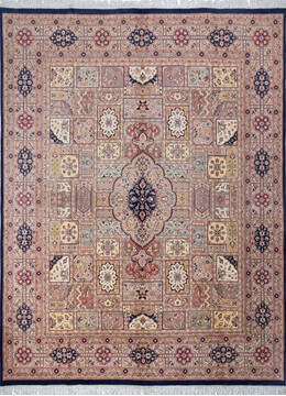 Pak-Persian Blue Hand Knotted 8'0" X 10'5"  Area Rug 700-143416