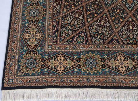 Pak-Persian Black Hand Knotted 62 X 92 Area Rug 700-143417 Image 5