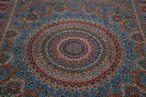 Pak-Persian Blue Hand Knotted 61 X 92 Area Rug 700-143419 Image 2