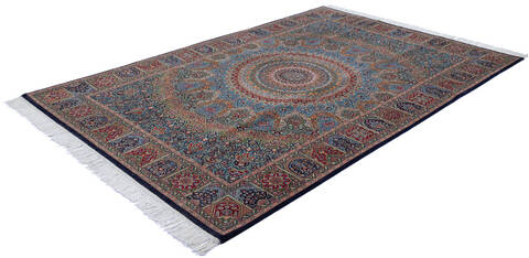 Pak-Persian Blue Hand Knotted 61 X 92 Area Rug 700-143419 Image 3