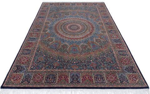 Pak-Persian Blue Hand Knotted 61 X 92 Area Rug 700-143419 Image 1