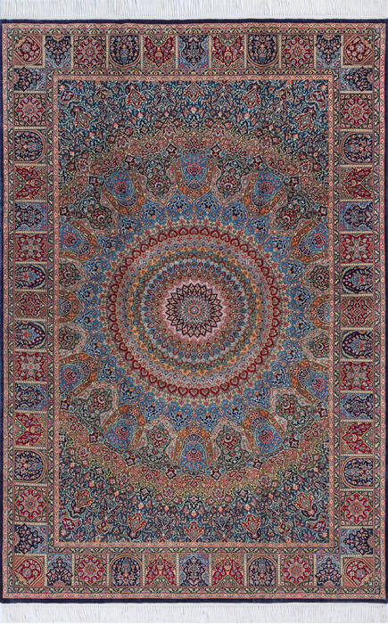 Pak-Persian Blue Hand Knotted 61 X 92 Area Rug 700-143419 Image 0