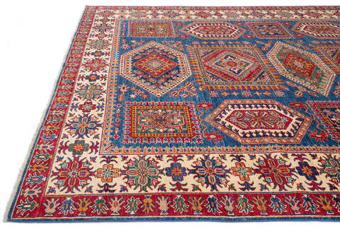 Kazak Blue Hand Knotted 82 X 101 Area Rug 700-143421 Image 3