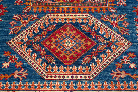 Kazak Blue Hand Knotted 82 X 101 Area Rug 700-143421 Image 4