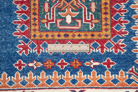 Kazak Blue Hand Knotted 82 X 101 Area Rug 700-143421 Image 7