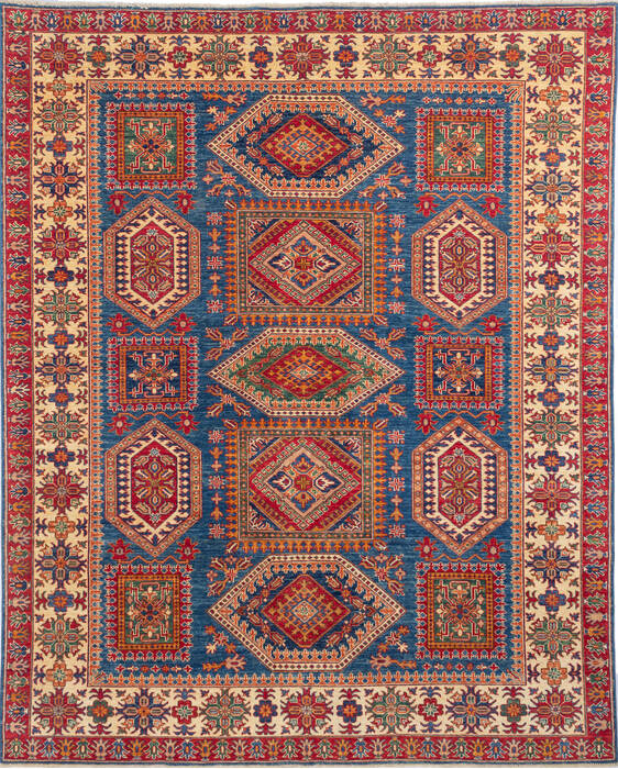 Kazak Blue Hand Knotted 82 X 101 Area Rug 700-143421 Image 0