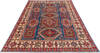 Kazak Blue Hand Knotted 82 X 101 Area Rug 700-143421 Thumb 1