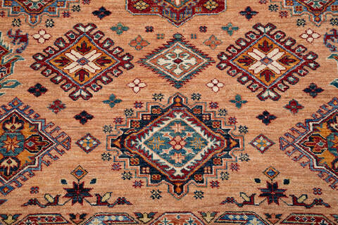 Kazak Orange Hand Knotted 80 X 95 Area Rug 700-143431 Image 6