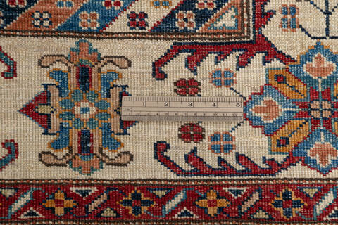 Kazak Orange Hand Knotted 80 X 95 Area Rug 700-143431 Image 8