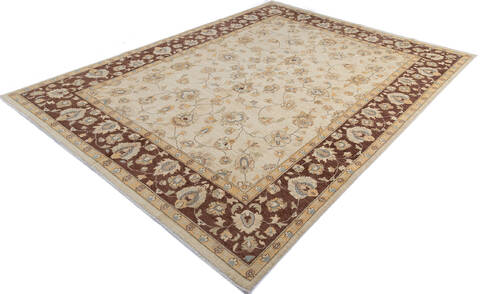 Chobi Beige Hand Knotted 810 X 119 Area Rug 700-143433 Image 2