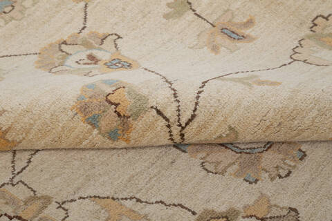 Chobi Beige Hand Knotted 810 X 119 Area Rug 700-143433 Image 7