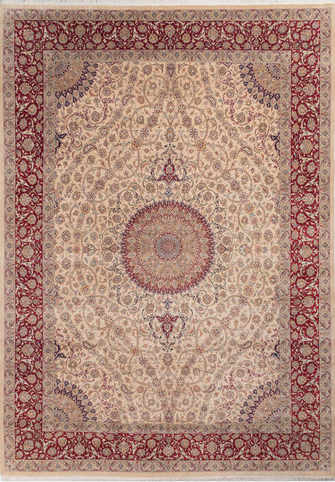 Pak-Persian Beige Hand Knotted 911 X 141 Area Rug 700-143437 Image 0