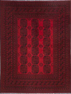 Khan Mohammadi Red Hand Knotted 8'3" X 10'10"  Area Rug 700-143441