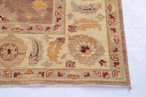 Chobi Brown Square Hand Knotted 67 X 69 Area Rug 700-143449 Image 3