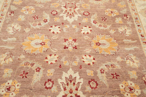 Chobi Brown Square Hand Knotted 67 X 69 Area Rug 700-143449 Image 4