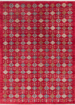 Kazak Red Hand Knotted 7'1" X 9'9"  Area Rug 700-143451
