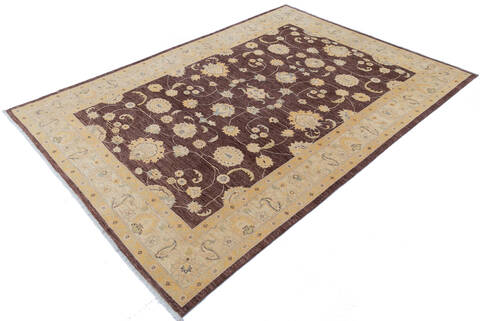 Chobi Brown Hand Knotted 68 X 98 Area Rug 700-143452 Image 2