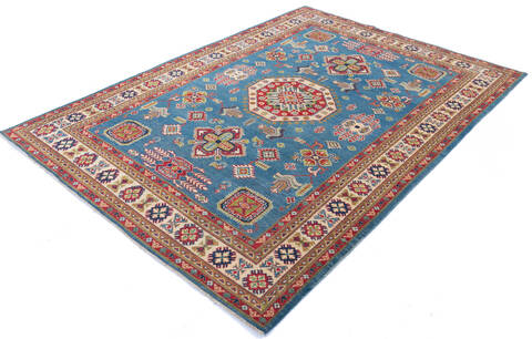 Kazak Blue Hand Knotted 69 X 95 Area Rug 700-143454 Image 2