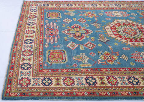 Kazak Blue Hand Knotted 69 X 95 Area Rug 700-143454 Image 4