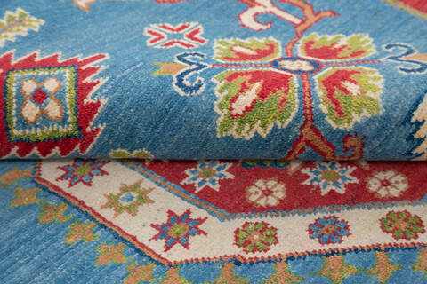 Kazak Blue Hand Knotted 69 X 95 Area Rug 700-143454 Image 6