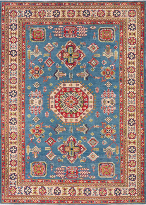 Kazak Blue Hand Knotted 69 X 95 Area Rug 700-143454 Image 0
