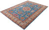 Kazak Blue Hand Knotted 69 X 95  Area Rug 700-143454 Thumb 2