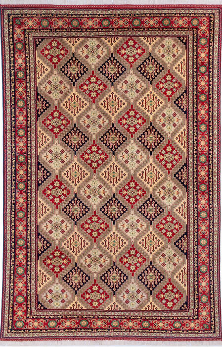 Khan Mohammadi Multicolor Hand Knotted 64 X 97 Area Rug 700-143459 Image 0