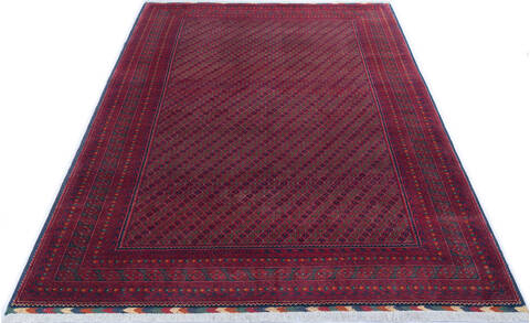 Khan Mohammadi Red Hand Knotted 66 X 92 Area Rug 700-143462 Image 1