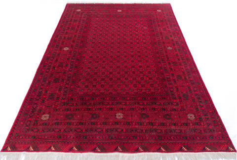 Khan Mohammadi Red Hand Knotted 64 X 93 Area Rug 700-143464 Image 1
