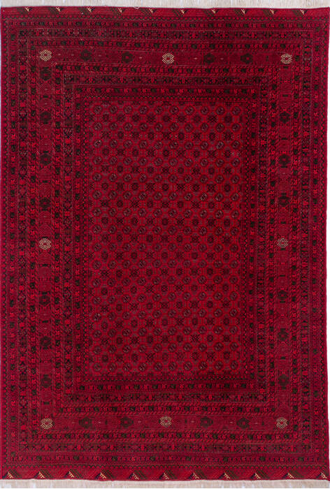 Khan Mohammadi Red Hand Knotted 64 X 93 Area Rug 700-143464 Image 0