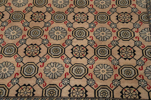 Khan Mohammadi Beige Hand Knotted 67 X 103 Area Rug 700-143472 Image 3