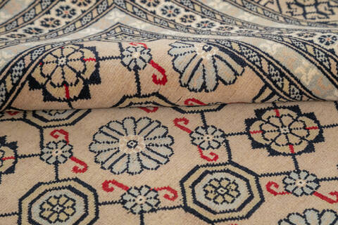 Khan Mohammadi Beige Hand Knotted 67 X 103 Area Rug 700-143472 Image 6