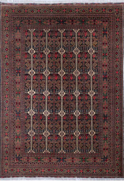 Khan Mohammadi Multicolor Hand Knotted 6'6" X 9'3"  Area Rug 700-143473
