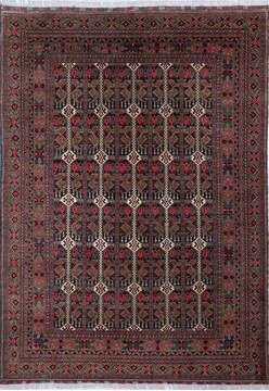 Khan Mohammadi Multicolor Hand Knotted 6'6" X 9'3"  Area Rug 700-143473
