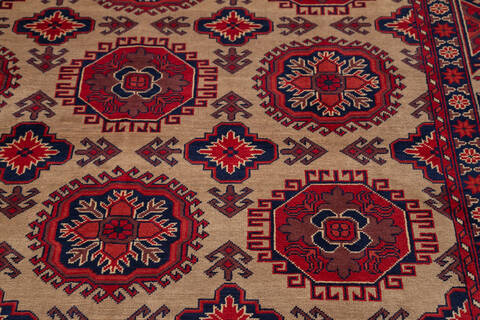 Khan Mohammadi Red Hand Knotted 69 X 95 Area Rug 700-143475 Image 3