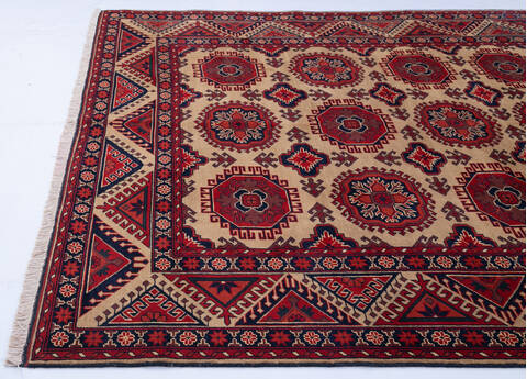 Khan Mohammadi Red Hand Knotted 69 X 95 Area Rug 700-143475 Image 5